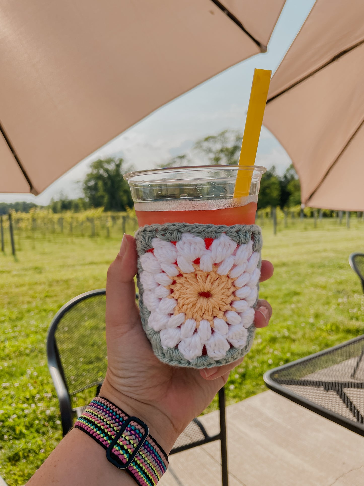 **PATTERN** Bloom Cup Cozy Crochet Pattern PDF