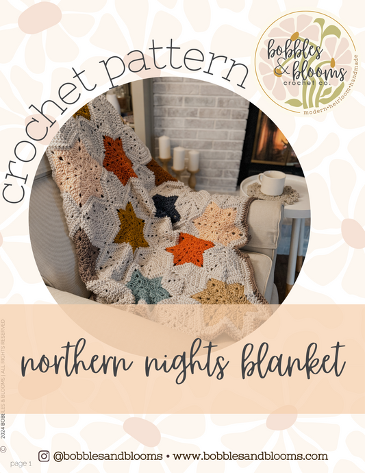 **PATTERN** Northern Nights Blanket Crochet Pattern PDF