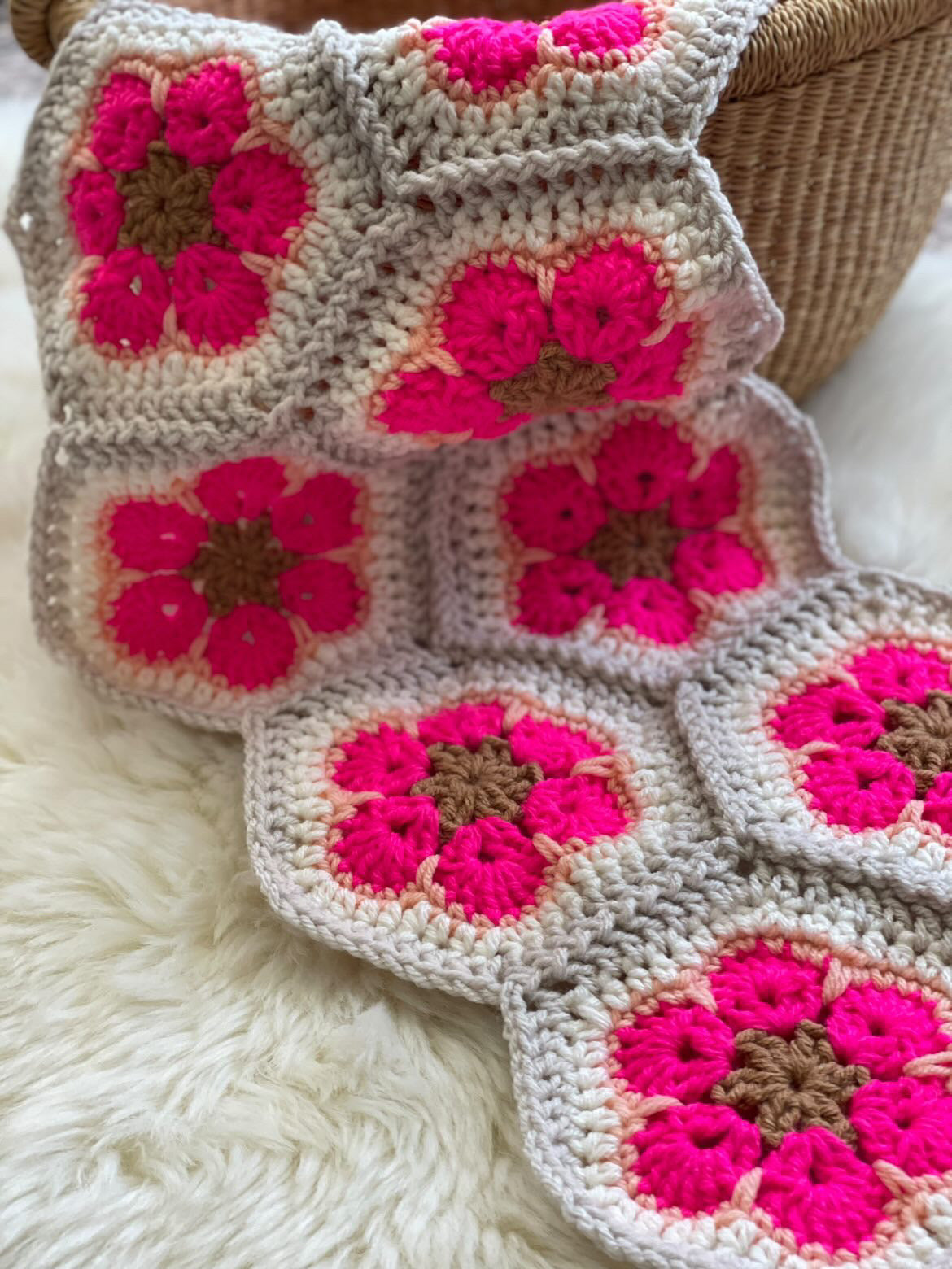 **PATTERN** Bloom Blanket Crochet Pattern PDF