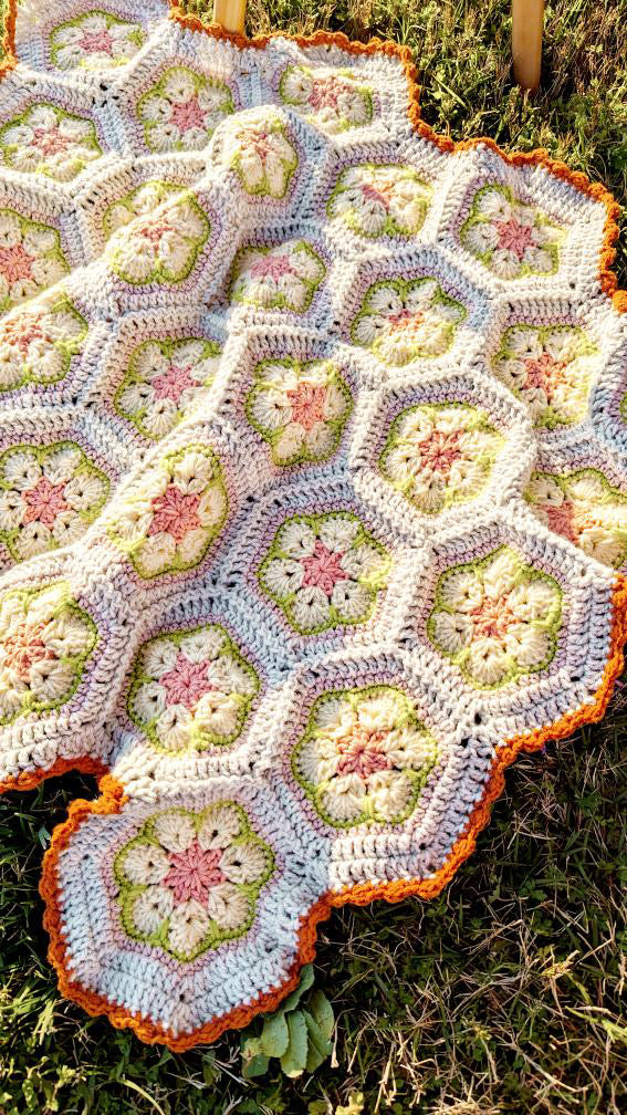 **PATTERN** Bloom Blanket Crochet Pattern PDF