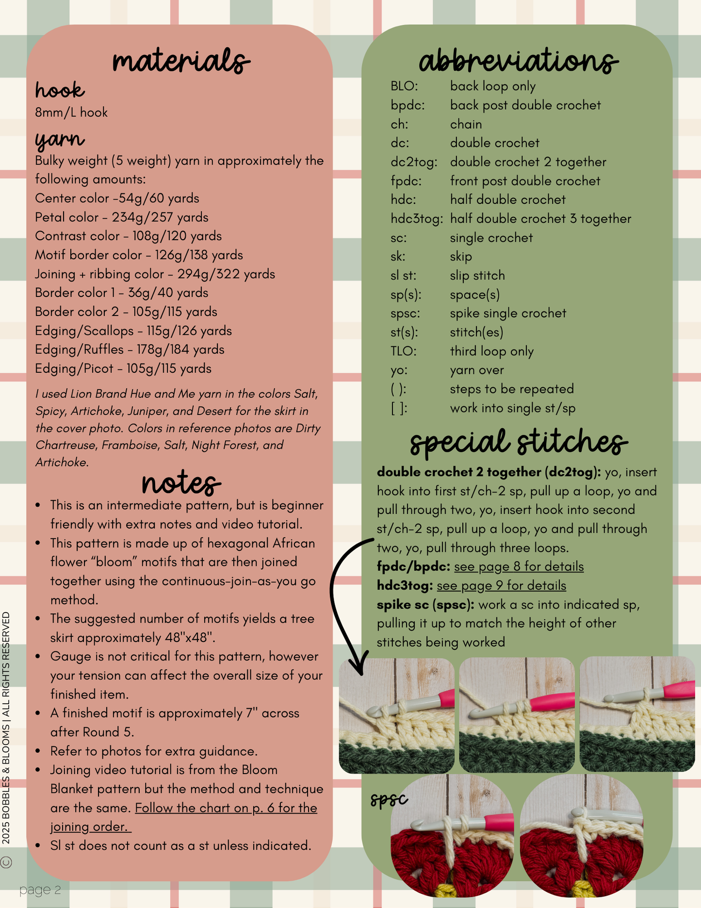 **PATTERN** Holiday Bloom Christmas Tree Skirt