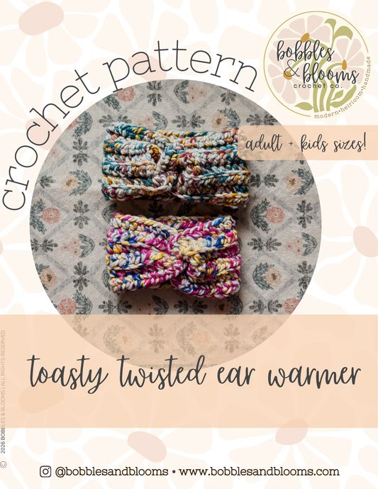 **PATTERN** Toasty Twisted Ear Warmer