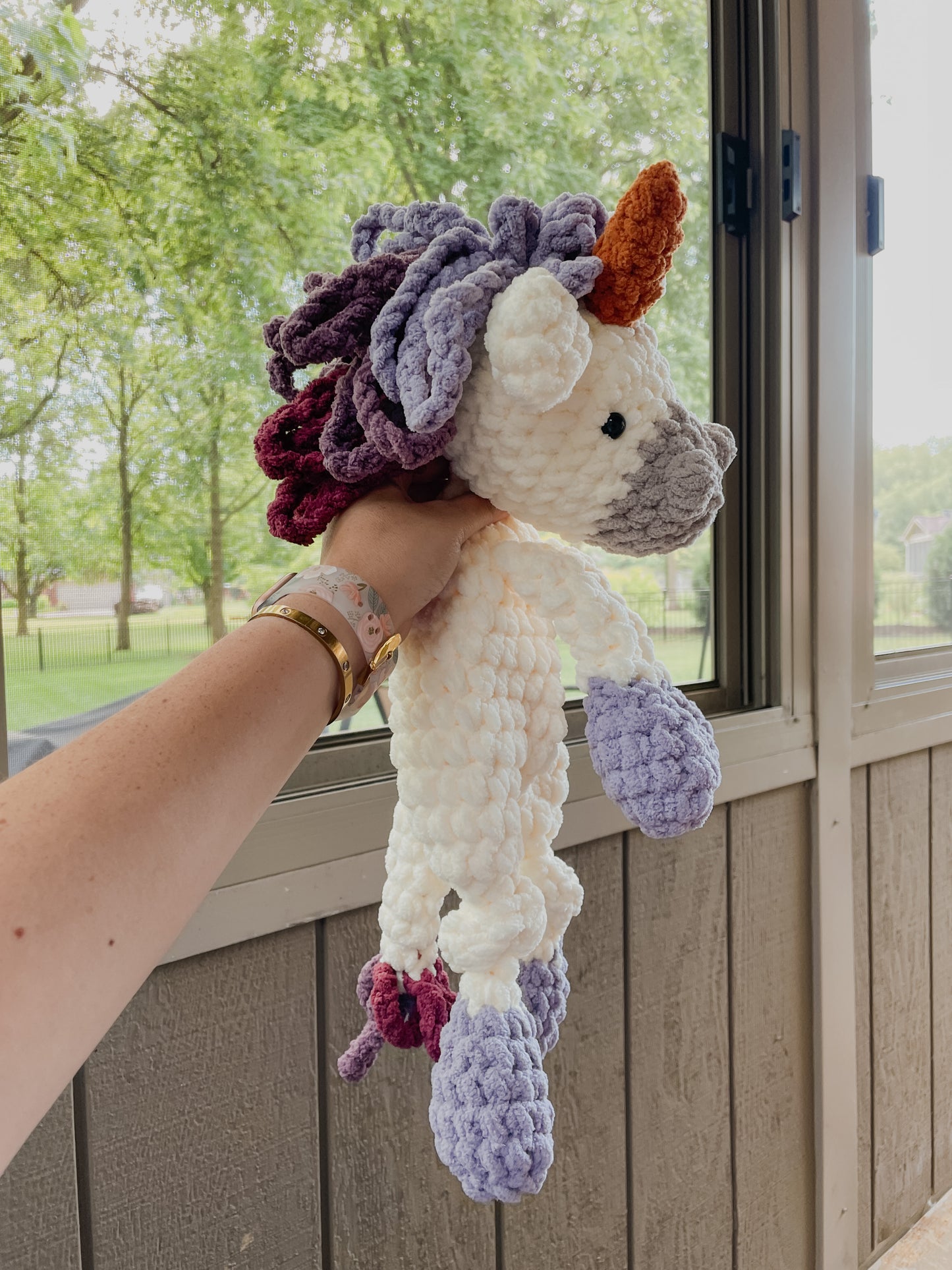 Unicorn Knotted Lovey